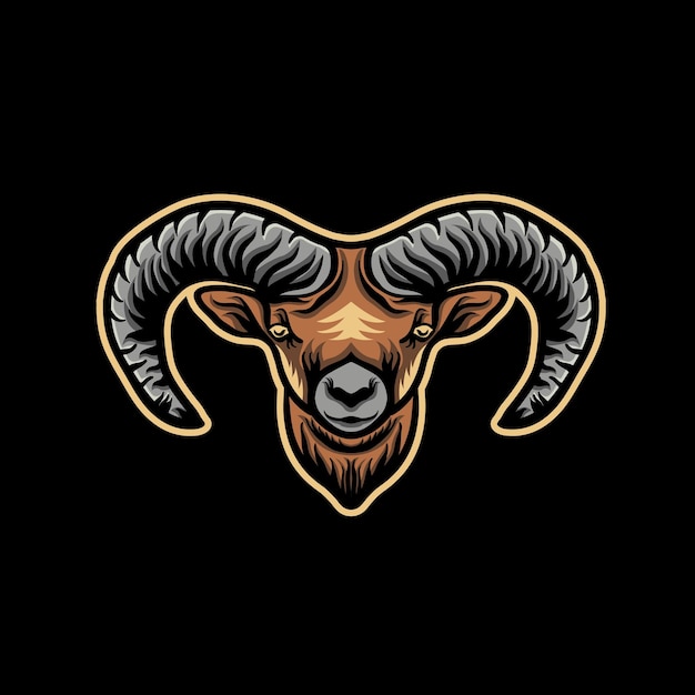 Simple_long_horned_goat_logo