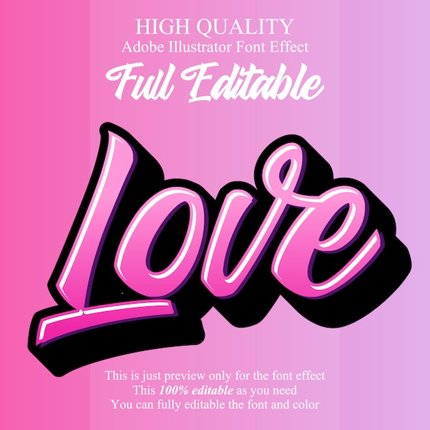 простой любовный сценарий редактируемый типографский эффект шрифта