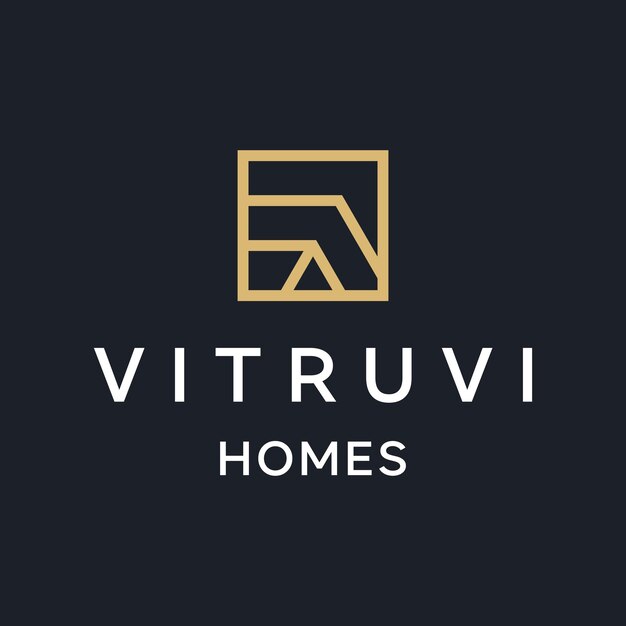 Vector simple luxury building logo design