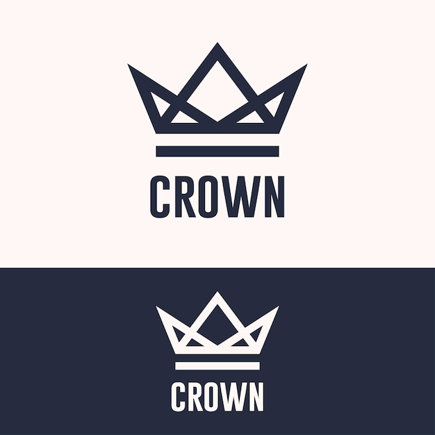 simple and luxury crown logo template