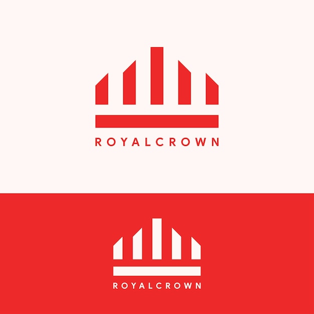 simple and luxury crown logo template