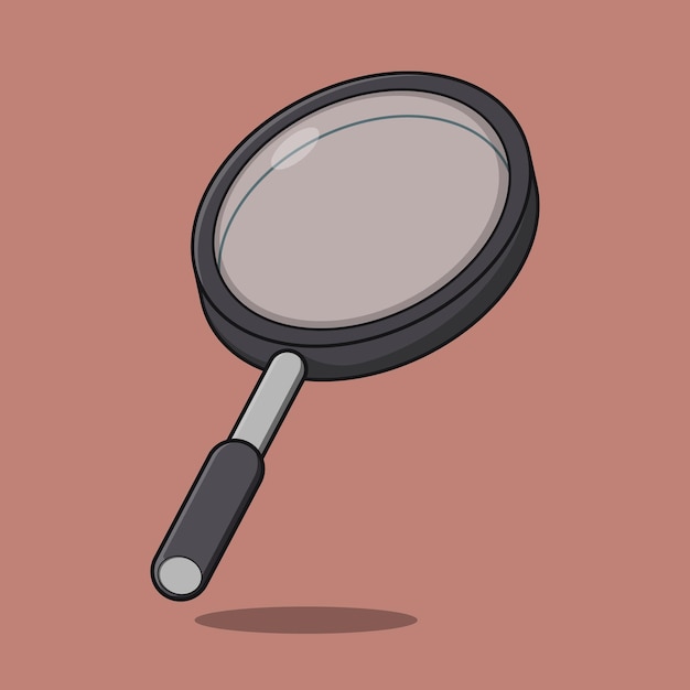 Simple Magnifying Glass Illustration Vector Icon