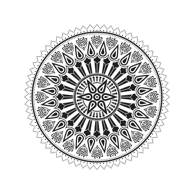 Simple mandala art design