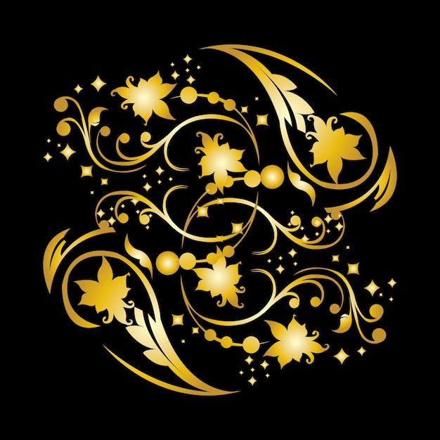 Simple mandala art icon vector logo