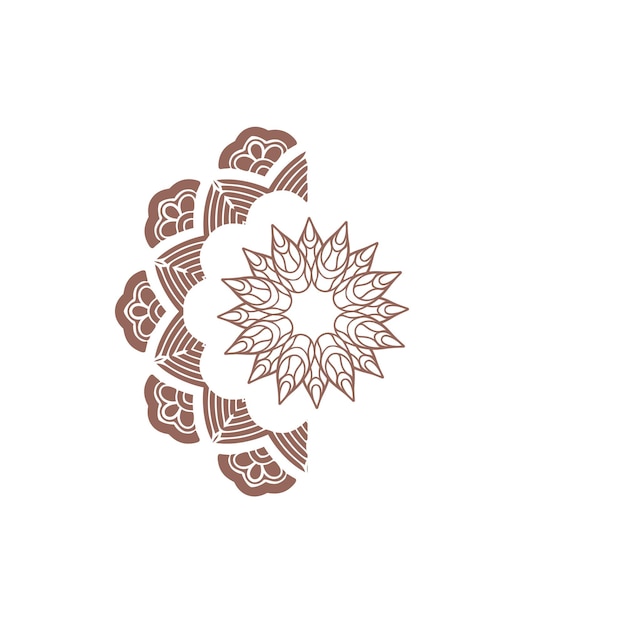 Simple mandala art icon vector logo