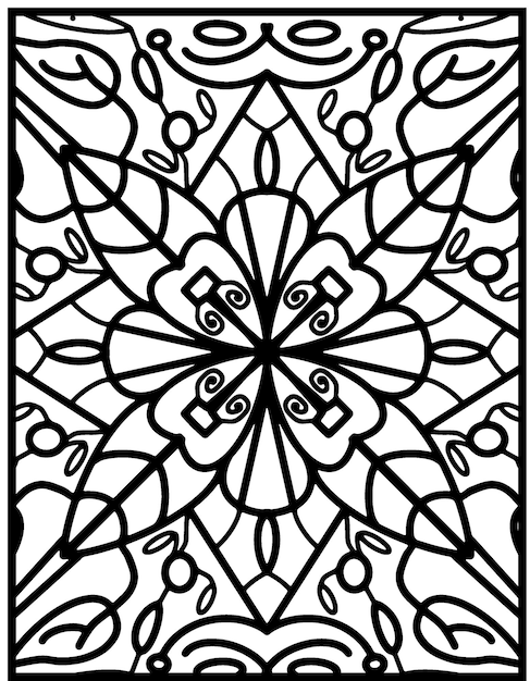 Simple Mandala Coloring Page with Easy and Simple Mandala Patterns for Kids or Adults