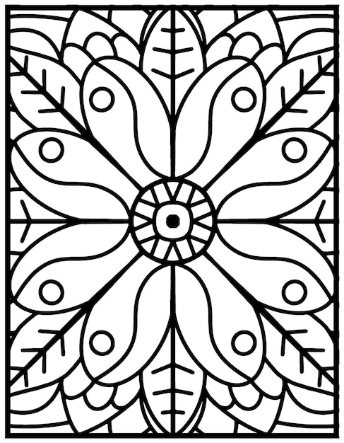 Simple Mandala Coloring Page with Easy and Simple Mandala Patterns for Kids or Adults