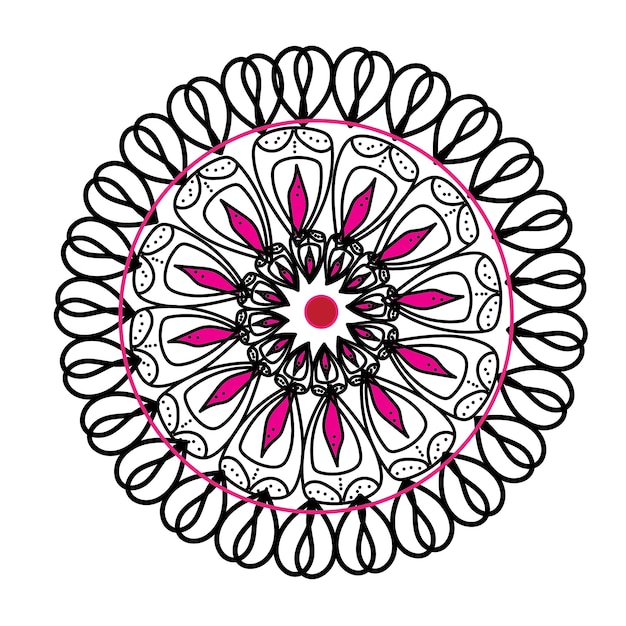 Simple mandala design for coloring