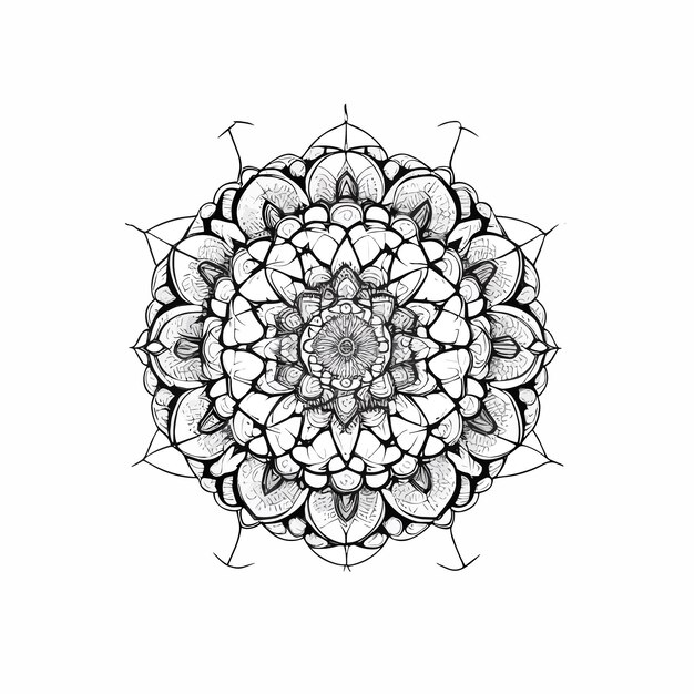 A simple mandala with a pattern of stars.