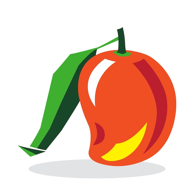 Vector simple mango fruit illustration