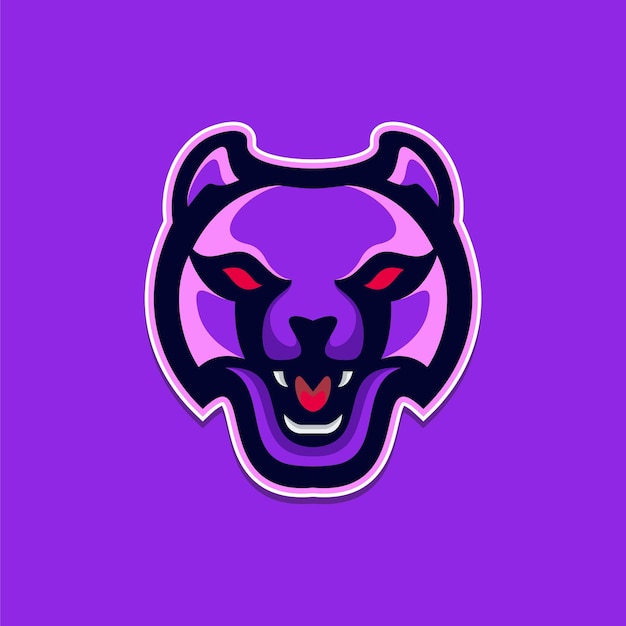 Simple mascot esport gaming animals logo leopard