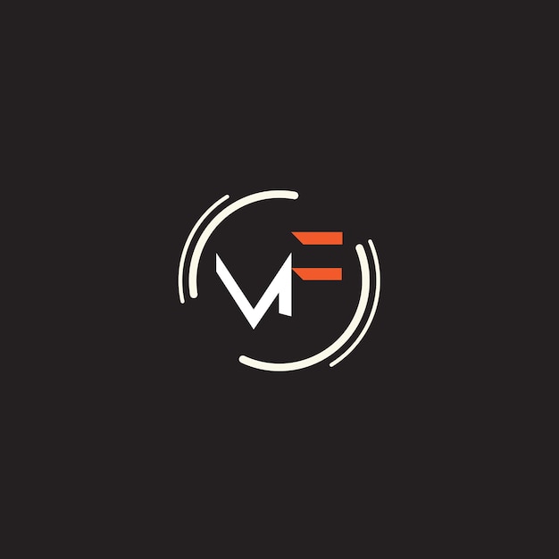 Simple MF Text Logo Design