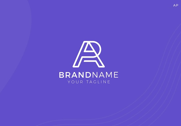 Simple and Minimal AP Or PA letter logo design