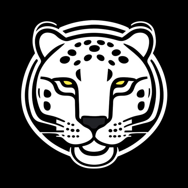 Vettore semplice logo di jaguar pulito mascotte vettoriale vettoriale illustrazione cartone animato