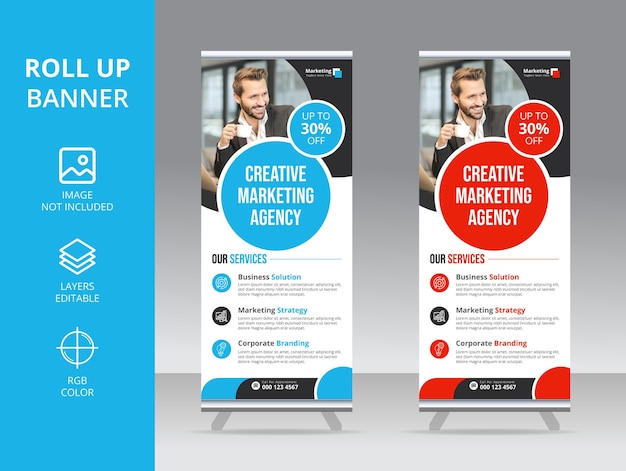 Simple Minimal Corporate Roll Up Banner Template