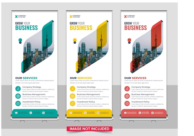 simple minimal corporate rollup banner template