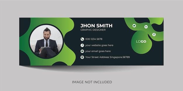 simple and minimal email signature template