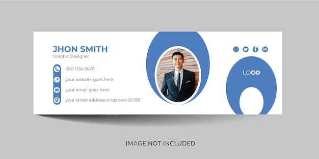 simple and minimal email signature template