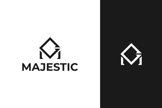 simple minimal modern initial m and c monogram logo design