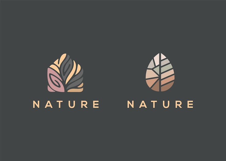 Vector simple and minimal nature logo design