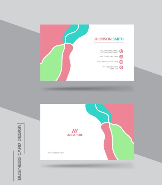 Simple and minimal professional business card template Vector business card design