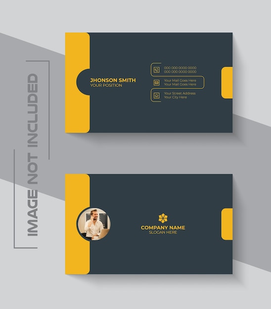 Simple and minimal professional business card template Vector business card design