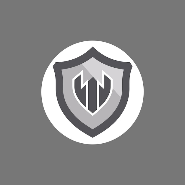 A simple minimal shield logo