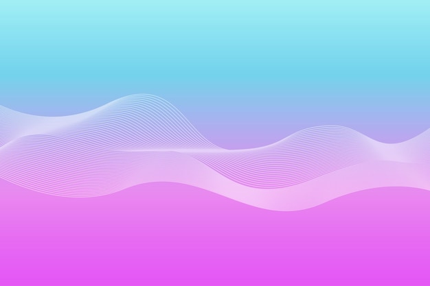 Vector simple minimalist background waving modern gradient colors