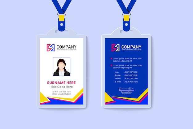 Simple minimalist business id card template design