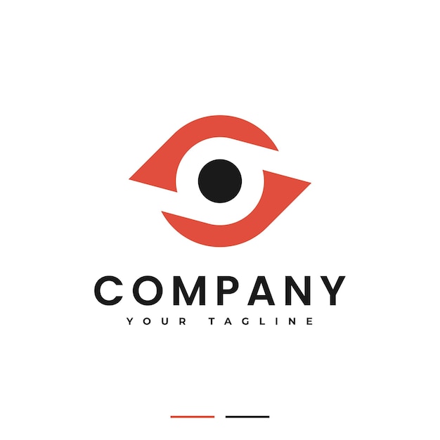 Vector simple minimalist dynamic eye logo