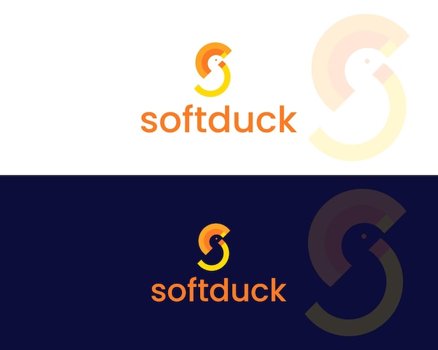 Simple and Minimalist Letter s with duck logo design