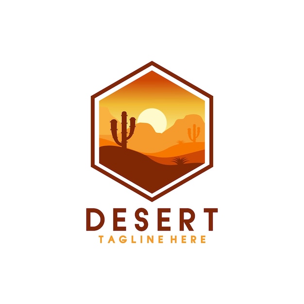 Simple and minimalist logo desert