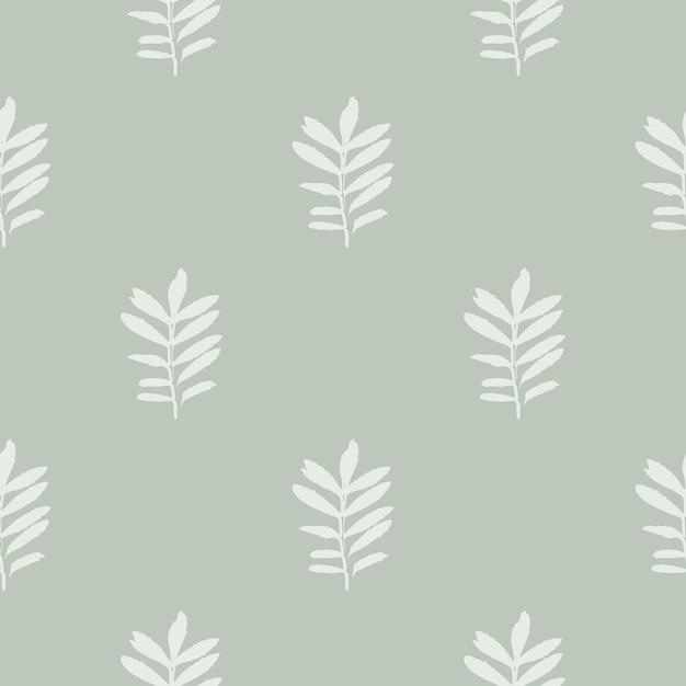 Premium Vector | Simple minimalist seamless pattern with leaves on ...