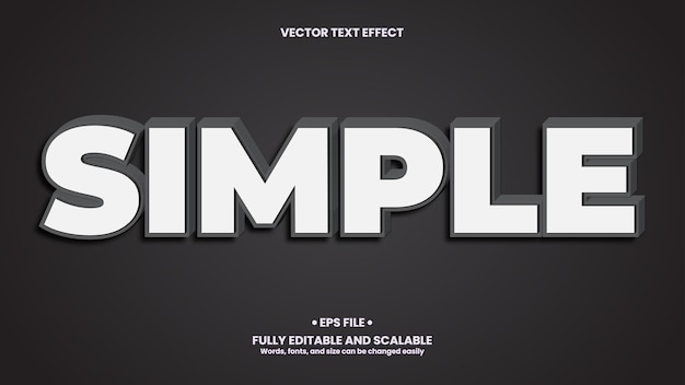 Simple minimalist text effect