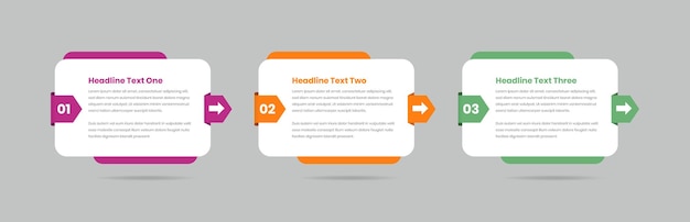 Simple minimalistic infographic text presentation template design