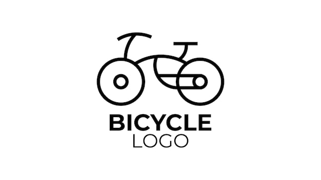 Vector simple modern bicycle bike outline style logo template