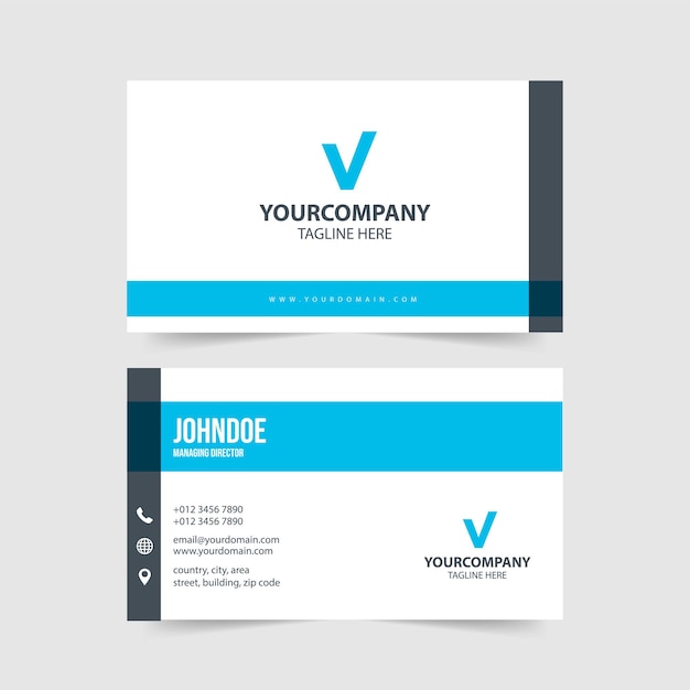 Vector simple modern business card template collection