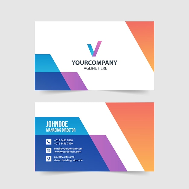 Vector simple modern business card template collection