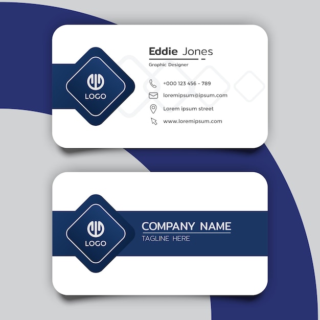 Simple modern business card template design