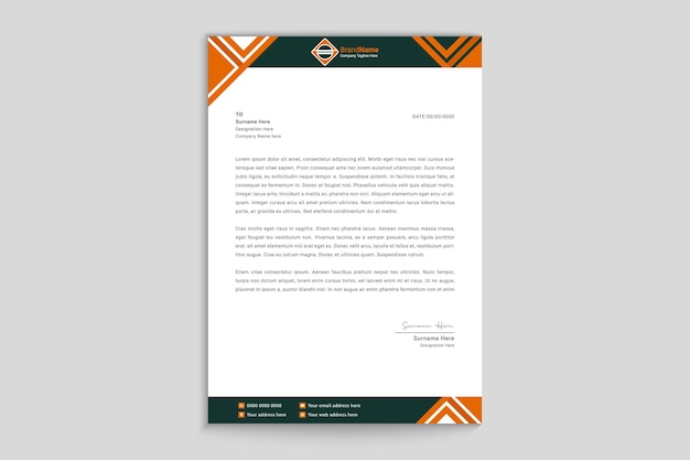 Vector simple modern business letterhead template design