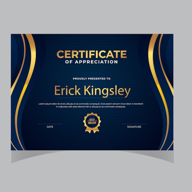 Simple and modern certificate design template modern creative and elegant certificate design