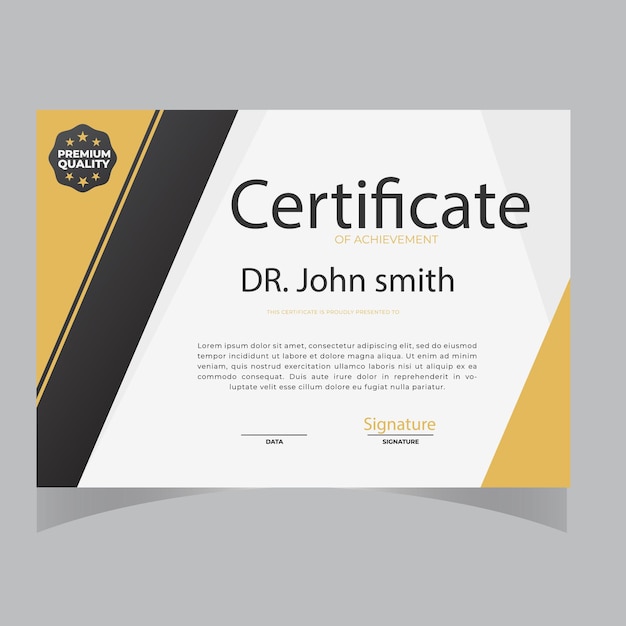 Simple and modern certificate design template modern creative and elegant certificate design