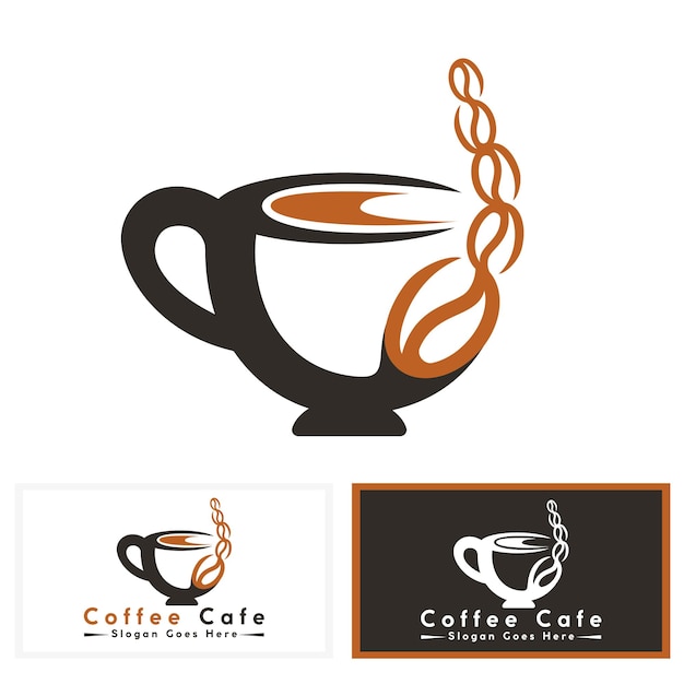 Simple modern coffee and cafe logo design template coffee logo concept design