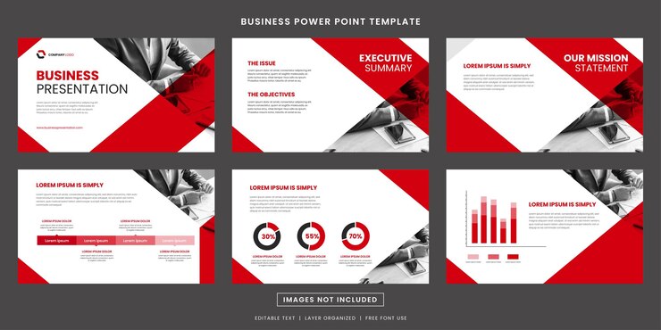 Simple modern corporate presentation slide design powerpoint template