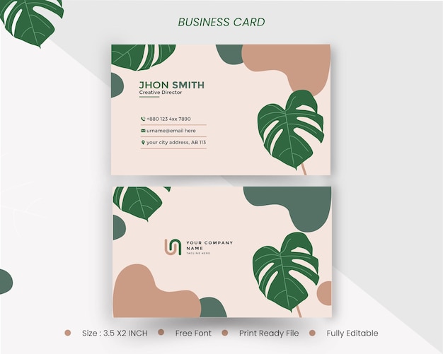 simple, modern ,elegant and professional business card