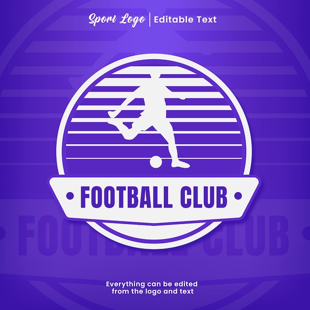 Vector simple and modern football logo