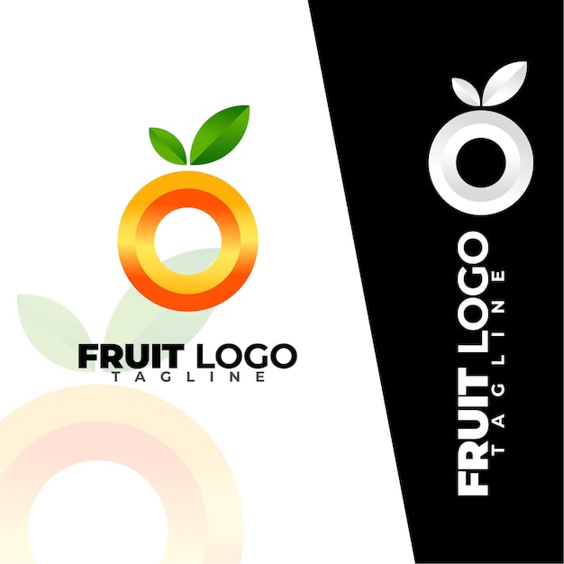 Logo di frutta semplice e moderno