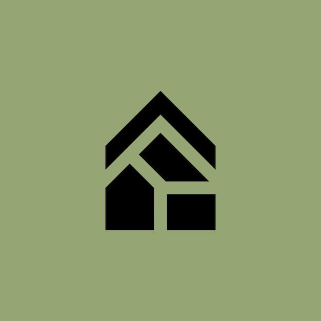 simple modern initial letter R house logo