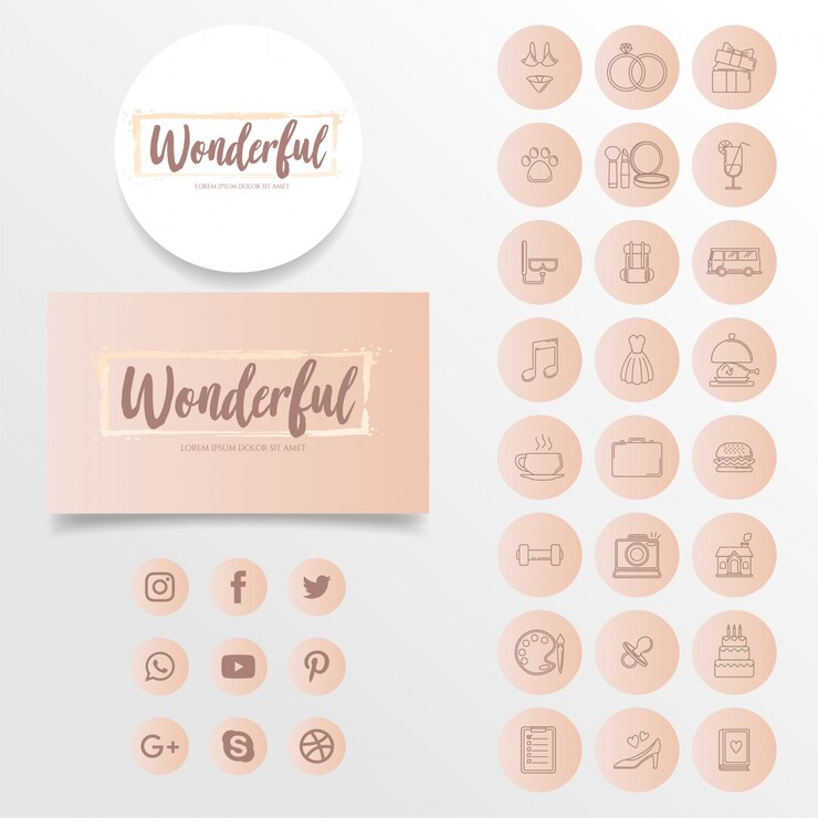 SIMPLE MODERN INSTAGRAM ICON HIGHLIGHTS STORY ICON