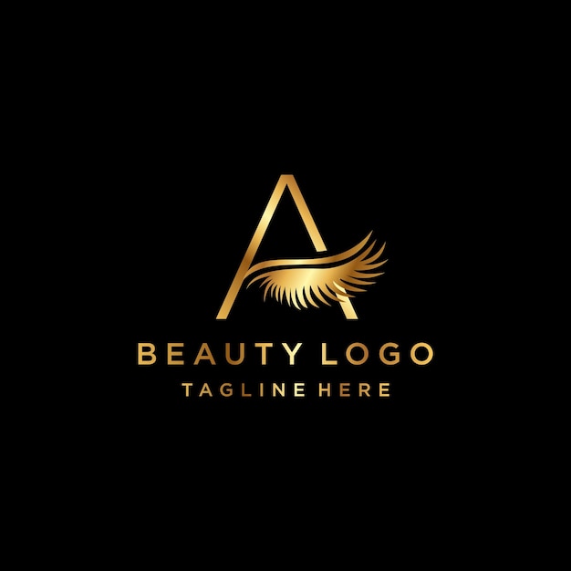 Simple and modern letter A beauty logo design template elements